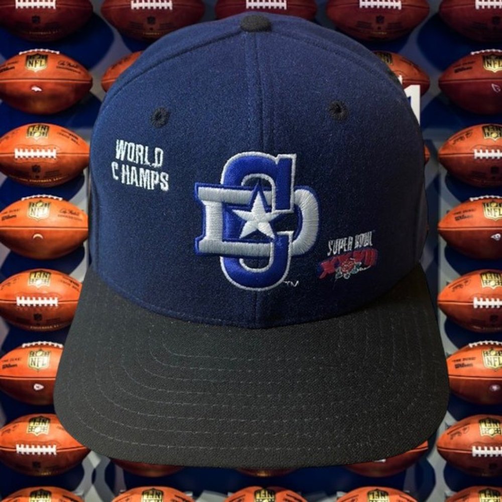 Vintage Dallas Cowboys Super Bowl XXVII World Champs New Era 59/50 Snapback Hat - Picture 2 of 13